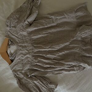 Zara Beige and Black Dotted Dress Girls 2/3 years